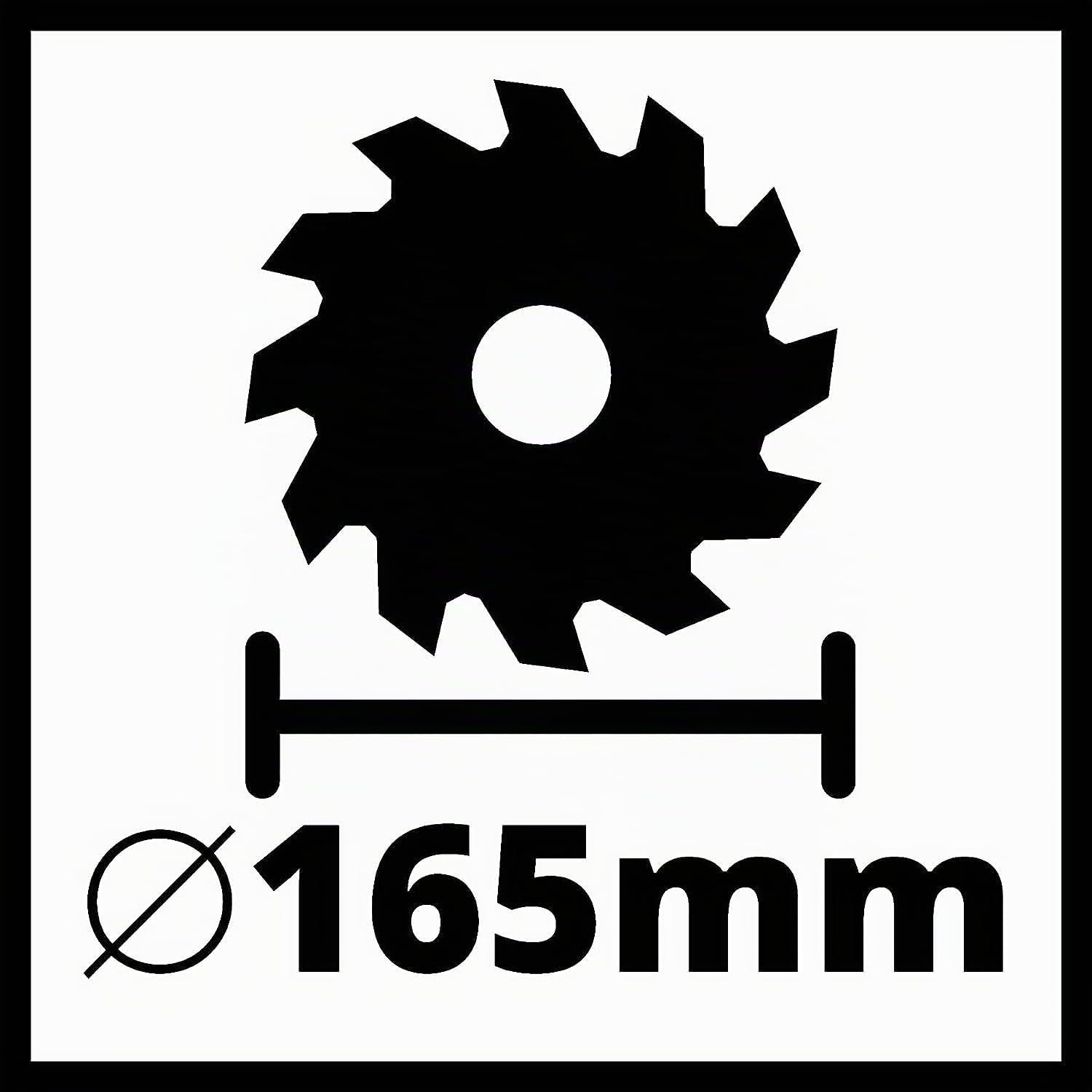 Einhell TC-CS 1250 Sega circolare manuale (tensione 230 V, 1250 W, giri al min. 5500, lama Ø165 x Ø30, taglio max 55 mm)