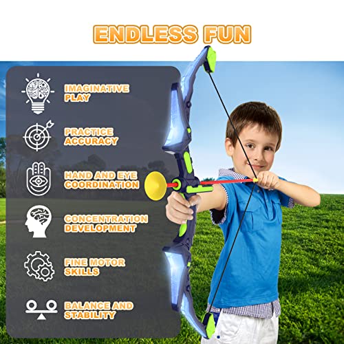 Kmuxilal 8009 2 Pack Kids Bow And Arrow Set With Led Flash Lights, 14 Suction Cup Arrows And Fluorescence Standing Target-Perfect Indoor And Outdoor Archery Set Toy Gift thumb #3