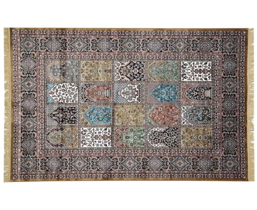 Image of Luxury Silk Carpet 5 x 7 FEET for Living Room or Bedroom, Made with Premium Silk, Perfect for Elegant Interiors Comfort and Timeless Design