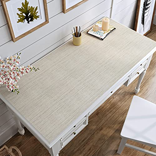 VaryPaper Beige Faux Grasscloth Peel and Stick Wallpaper 40cmx200cm Textured Fabric Contact Paper for Furniture Sticky Back Plastic Roll Beige Wallpaper for Living Room Bedroom Lining Paper for Wall - Image 4