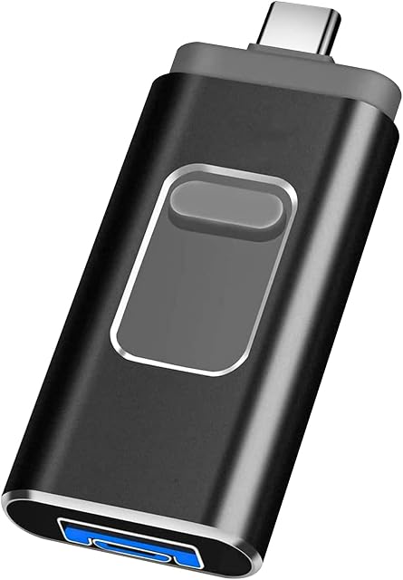 XTVTX 64 GB USB Flash Drive for Phone and Flash Drive with Storage Extension Connector USB Photostick Memory Stick for iOS Andriod Devices and PC Computer Black