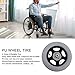 320mm PU Inflatable Wheelchair Tire with Alloy Steel Hub, 4 Hole Design for Disabled Vehicles, High Durability and Stability, Easy Installation
