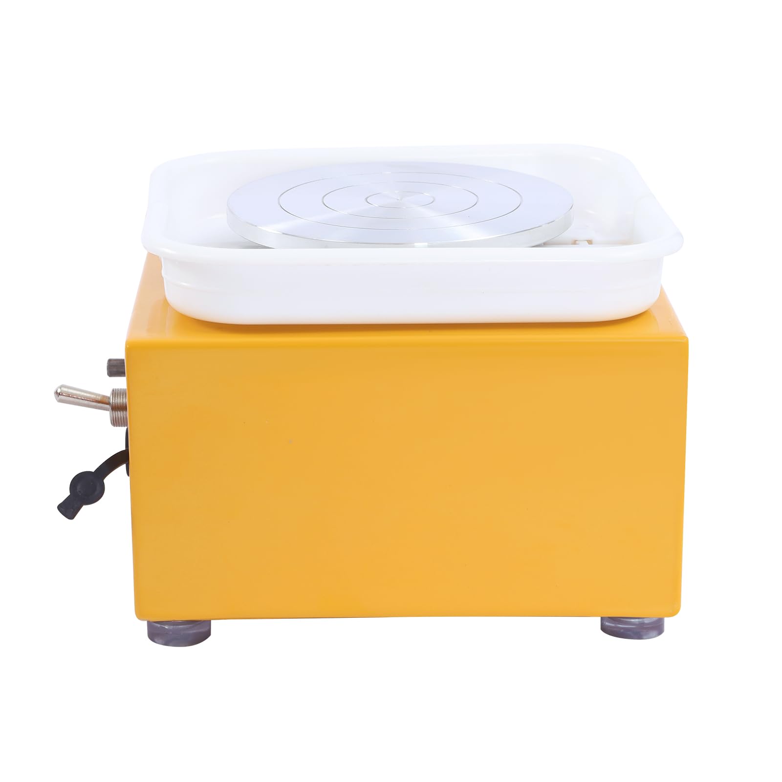 Mini disco da ceramica ruota macchina elettrica giradischi macchina per ceramica macchina per ceramica 0-2000 giri/min, ceramica fai da te per principianti (giallo)