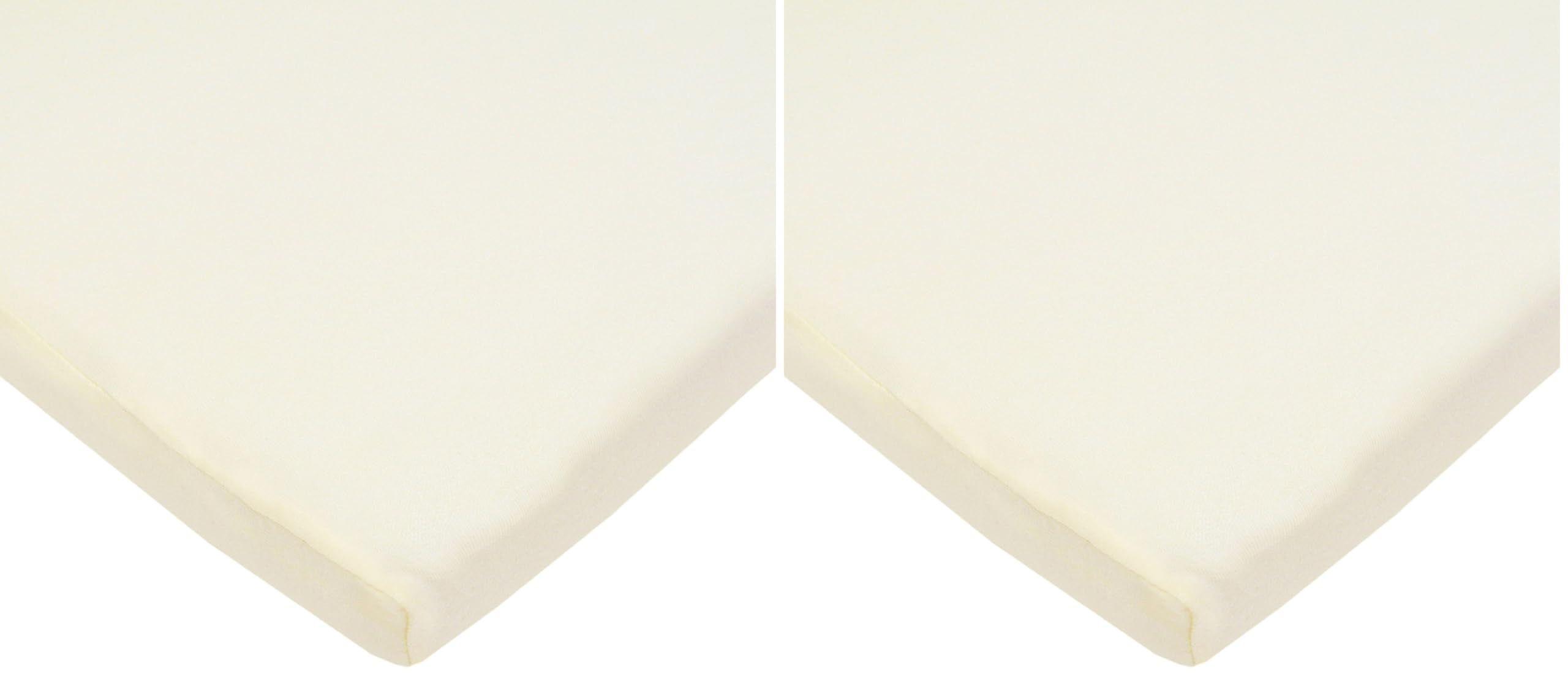 American Baby Company 15" x 33" Fitted Bassinet Sheet, 100% Natural Cotton Jersey Knit, Cream, Soft Breathable, for Boys and Girls (Pack of 2)