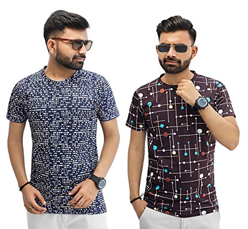 Image of Multicolor Casual T-Shirt for Men (Pack of 2)