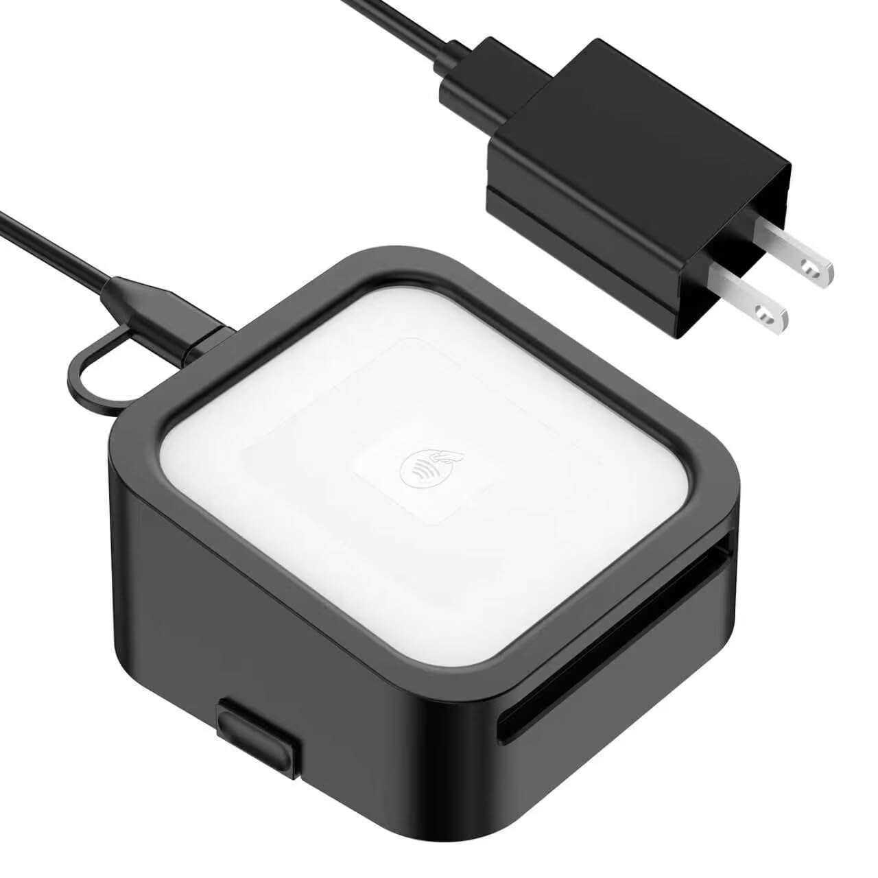 Rounkin Credit Card Dock for Square Reader 1st and 2nd,Beautiful and Compact Case for Square Reader,Support Anti-Sleep Button,One Click to Turn On(