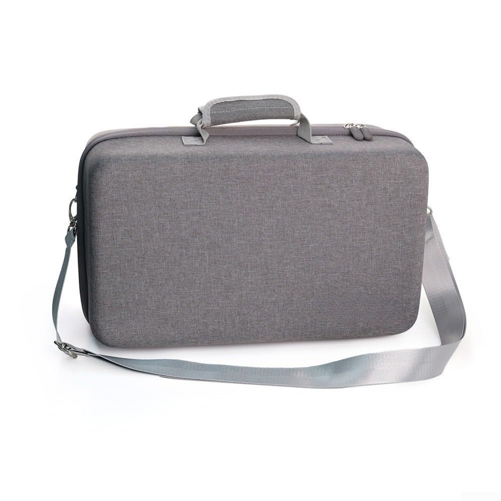 RiseNova Funda rígida de EVA portátil para consola PS5 PRO, bolsa de almacenamiento multifuncional con cierre de cremallera, funda de transporte de viaje a prueba de golpes para PS5 Slim (gris)
