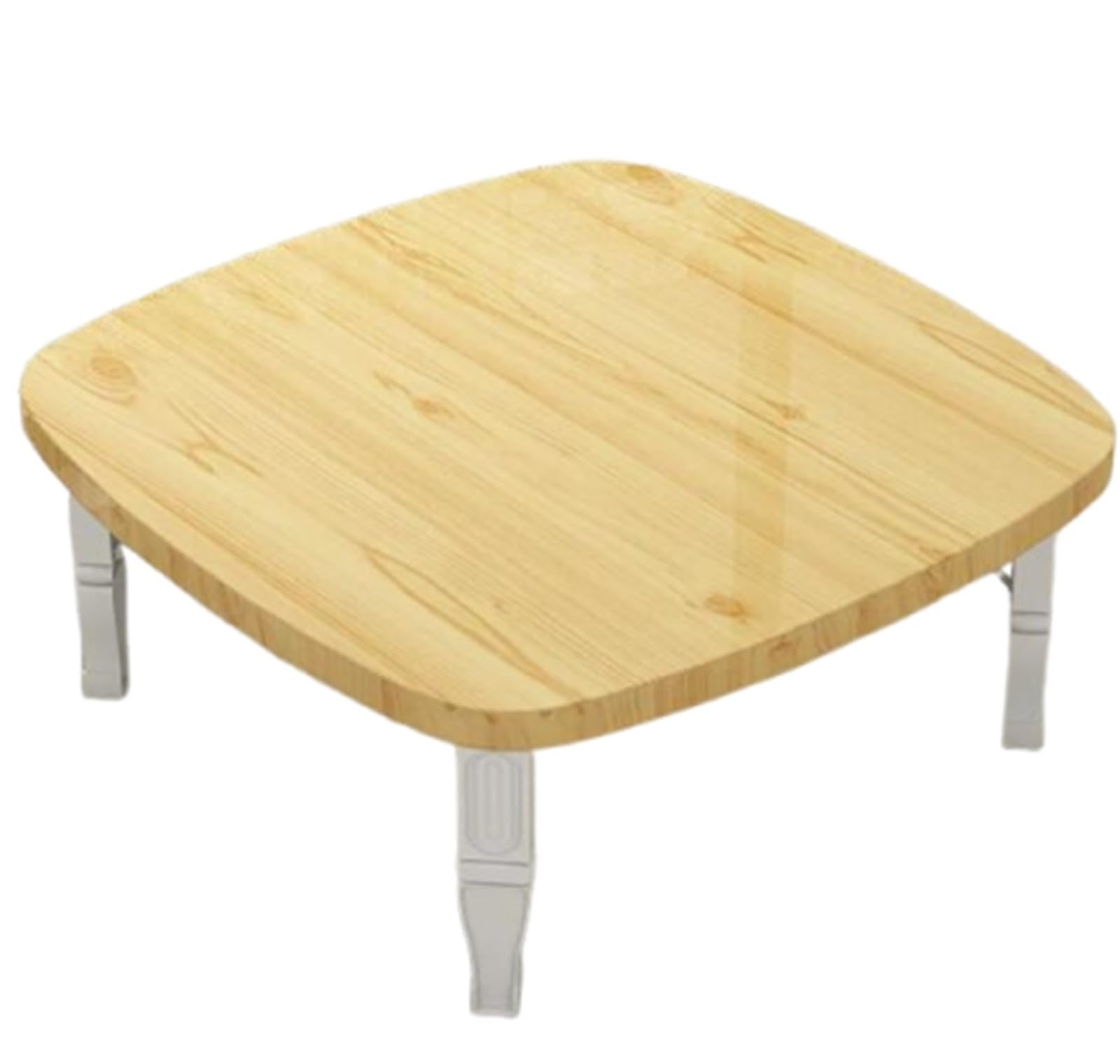 Scumlovy Square Low Table, Japanese Folding Tatami Table for Floor Sitting, Space Saving Coffee Small Dining Desk Living Room Bedroom Balcony, No Assembly Required