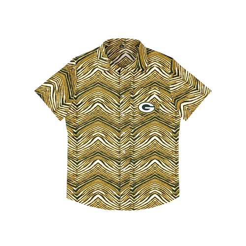 Zubaz Men's Officially Licensed NFL Exclusive Team-Themed Short Sleeve Button Up Shirt for Football Fans and Game Days3