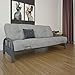 DHP Durable Metal Grey Futon Couch Bed Frame