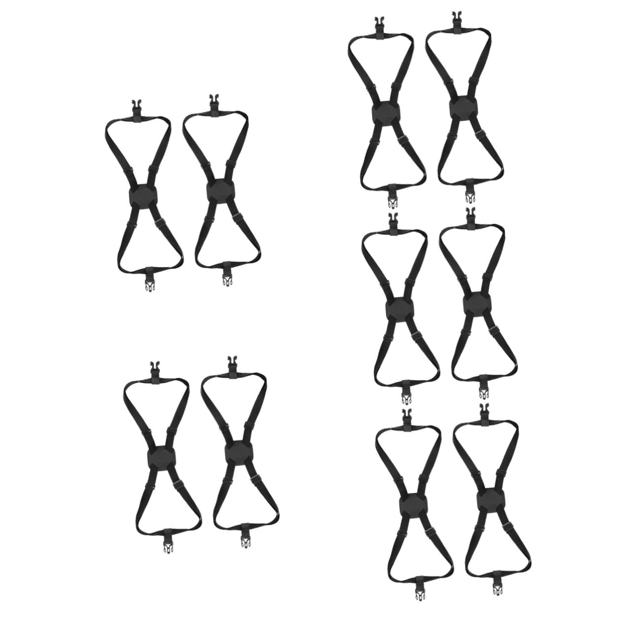 Homoyoyo 5 Set Cinghie Elastiche Per Fissaggio Regolabile in Pu Per Valigie Sicurezza Durante Viaggi 2 Pezzi*5