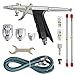 Produktbild STEEIRO Airbrush-Kit, Single-Action Airbrush-Pistole Set, 0,3/0,5/0,8 mm Düsen, 2CC/5CC/13CC Becher, Trigger-Gun, Schwerkraft, Für Anfänger, T-Shirts, Kuchen, Nageldesign, Modellmalerei