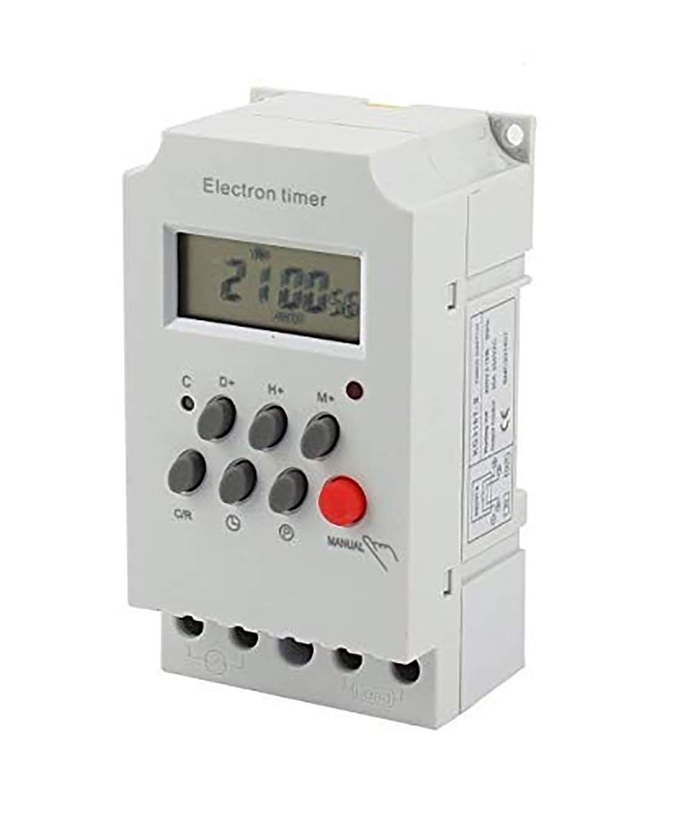 Quick Sense (Qs-T10) Digital Electronic Timer Switch 220V 25A DIN Rail Programmable | Automatic On/Off Switch Timer for Lights, Water Pumps, and Appliances | Energy-Saving Digital Timer Plug