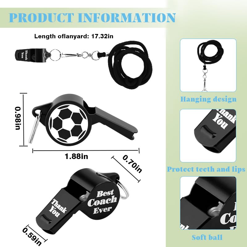 Silbato Deportivo para Entrenadores con Cordón Negro miniatura 2