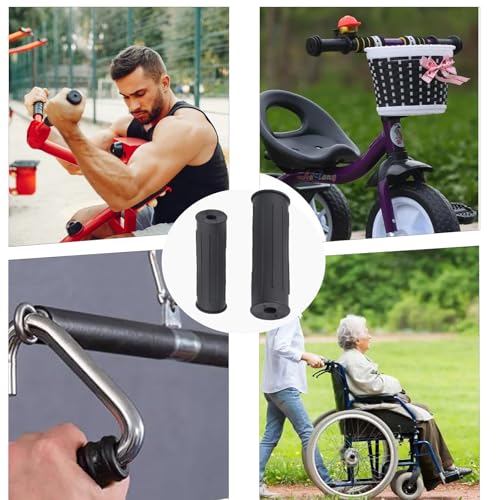 Schubkarrengriffe, Schubkarren Universal Griffe, rutschfest Ersatzgriffe, Ersatzgriffe für Sackkarre Schubkarre, Kunststoff Karrengriff, für Fahrrad, Rollstuhl, Motorrad - 32 mm 4 Stück