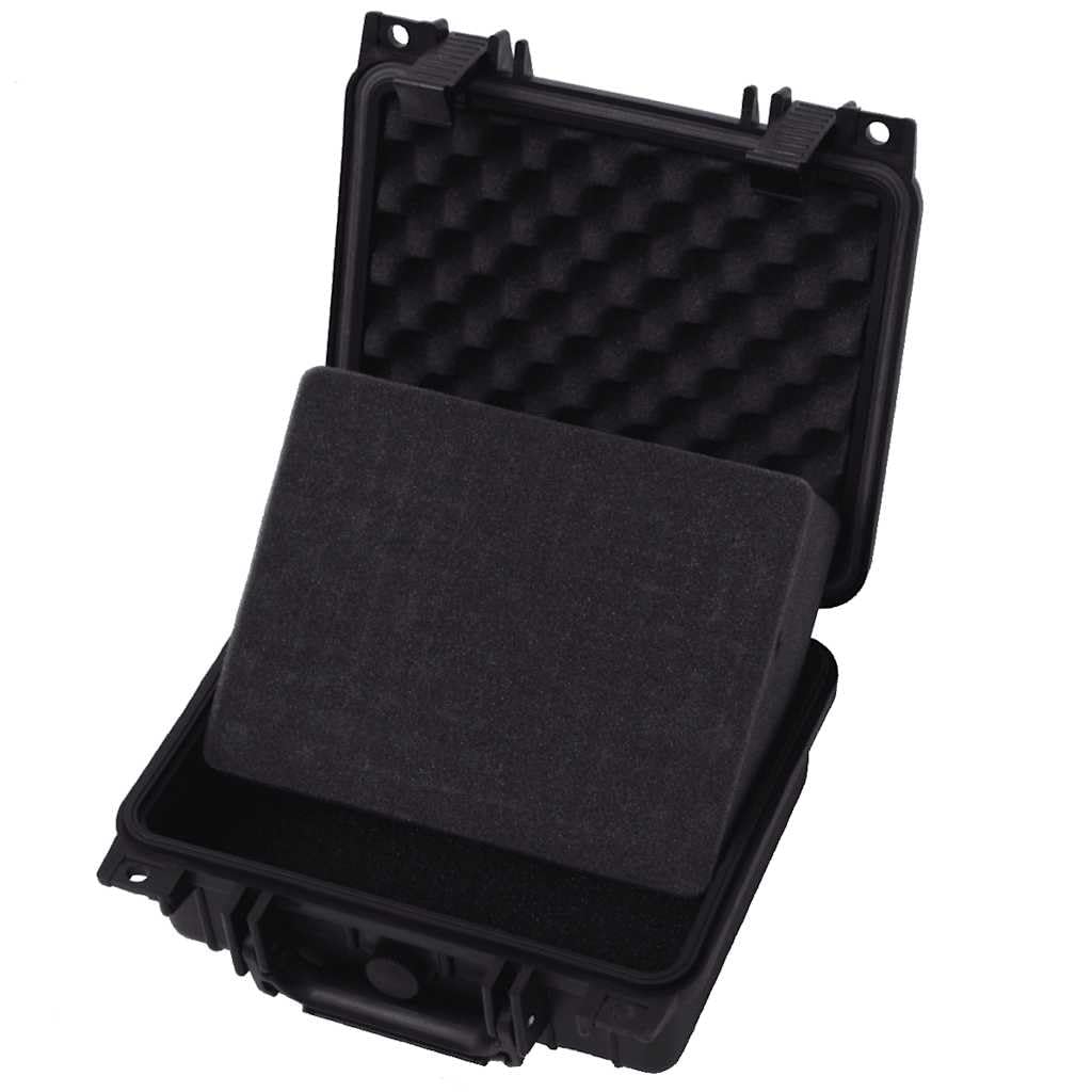 Mangloder - Valigetta universale nera, 27 x 24,6 x 12,4 cm, con guscio rigido, impermeabile, antiurto, con inserti in schiuma, ideale per fotocamera, obiettivo, accessori, outdoor, viaggi, protezione