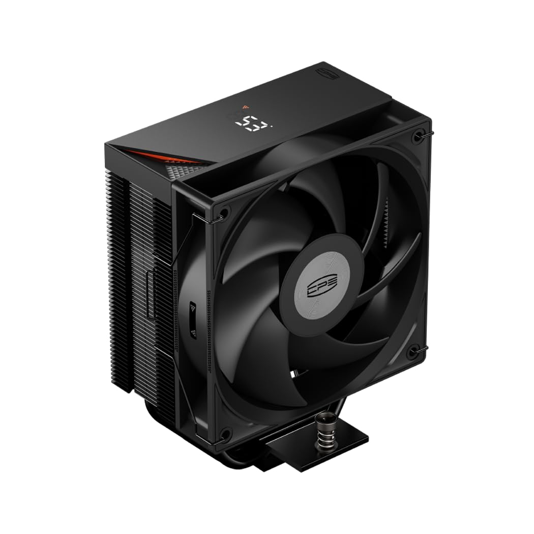 PCCOOLER CPU Air Cooler with Digital Display, Non-RGB Versio…