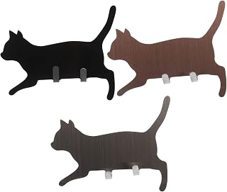 Alipis Storage Shelf Back Door Hook 6 pcs Stainless Steel Hook Keychain Hook Ceiling Hook Hanging Hook Back Door Coat Rack Punch Free Storage Rack