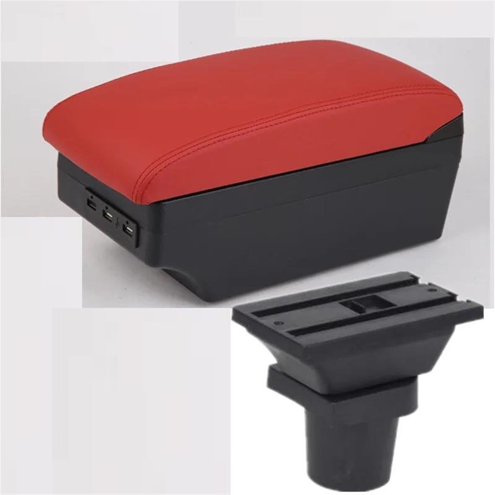 Ysdsls C Red 7Usb Car Armrest Box Interior Parts Storage With Usb Accessories For Rav4