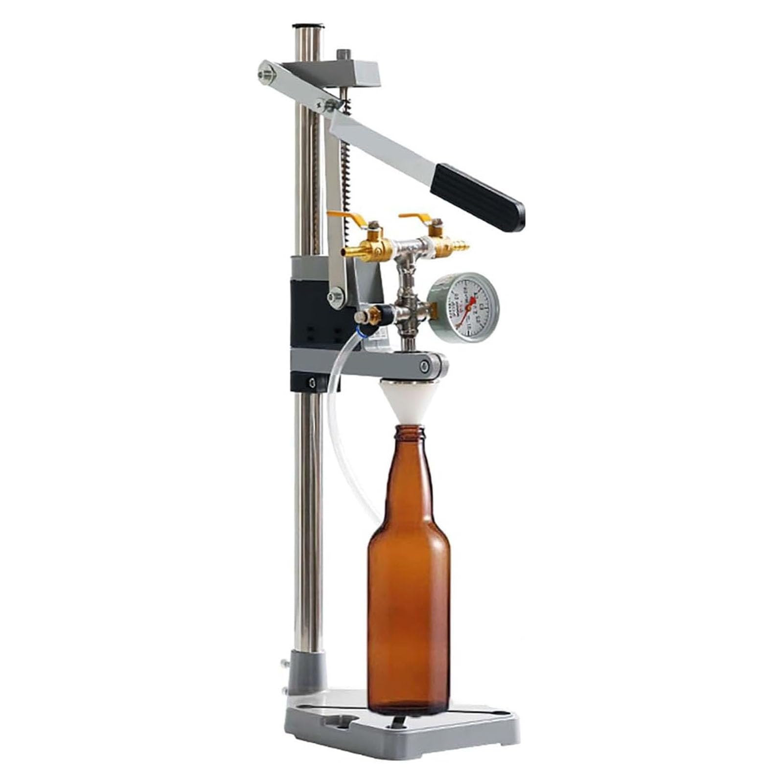 Llenadora de botellas, llenadora de botellas de contrapresión, máquina de embotellado de cerveza de acero inoxidable, máquina de llenado manual de líquidos para botellas de vidrio/enrevesado/plástico