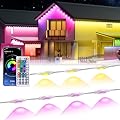 MuliVid 150Ft Permanent Outdoor Lights,Smart RGB Outdoor Lights with Remote APP Control, IP67 Waterproof Outside Light for House for Christmas, Halloween, Holiday, Party, Daily