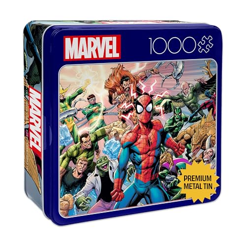 Buffalo Games - Marvel - Spider-Man Sinister War - 1000 Piece Jigsaw Puzzle for Adults - Collectible Tin Case - Finished Size is 26.6 x 19