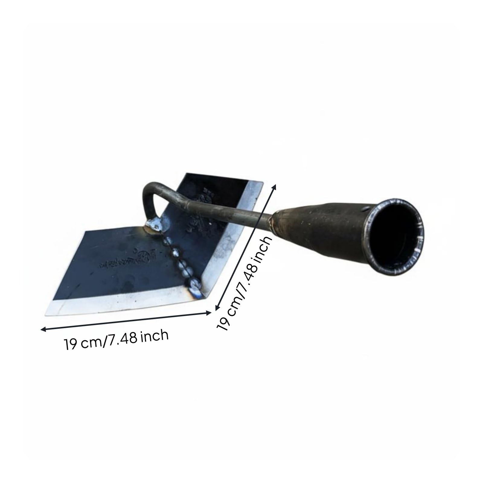 Houe de Jardinage Acier Outil Désherbage Ameublissement Creusement Tête Creuse Résistance Ergonomique Forgée Idéale pour Entretien Potager Travail Agricole Soin Plantation Familiale, Noir