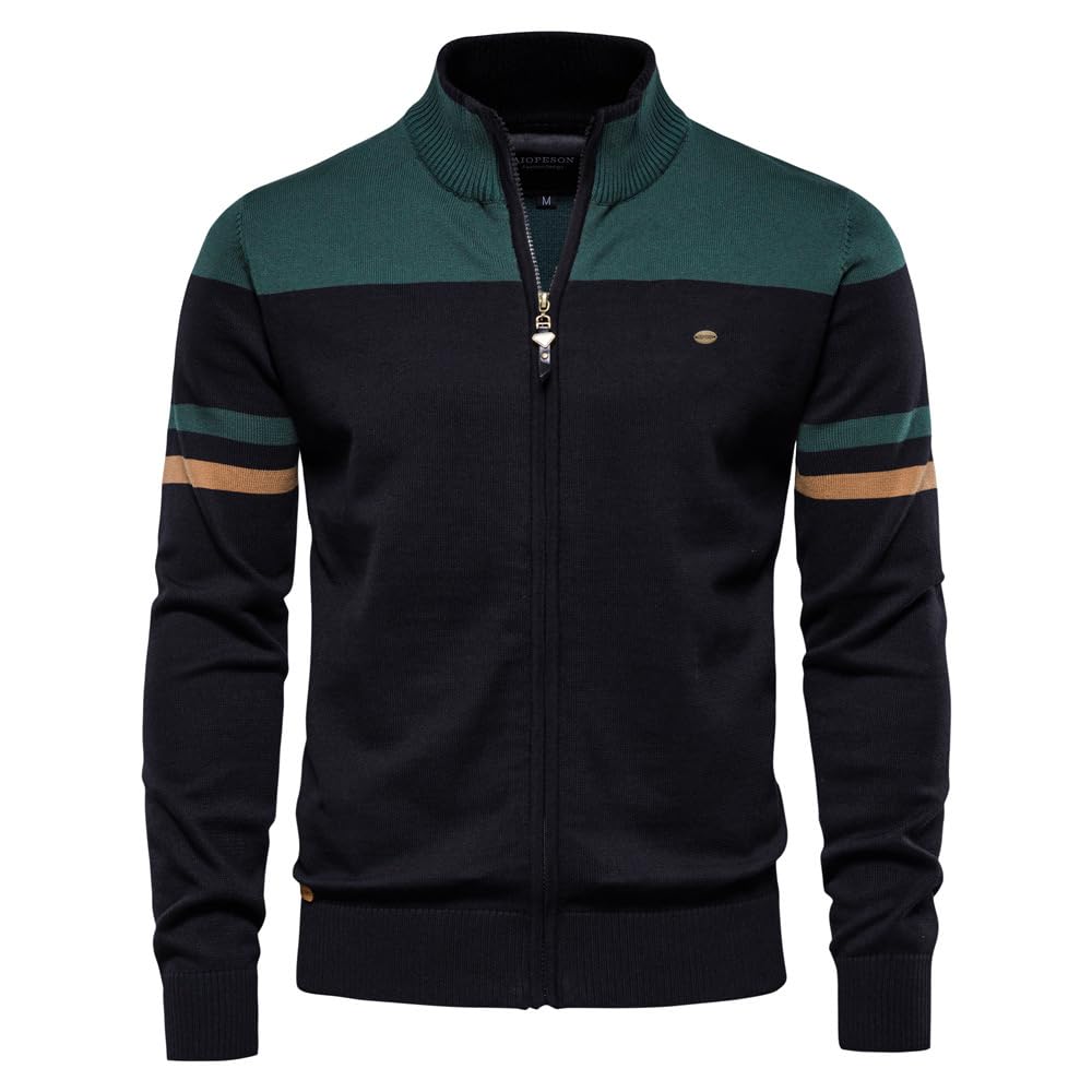 Cardigan A Maglia Uomo Gioventù Tendenza Classico Maglione Giacca Uomo Casual Morbido Traspirante Giacca in Maglia da Uomo Moda Comodo Caldo Maglione in Maglia da Uomo