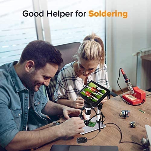 LCD-7-Inch-Digital-Microscope-1-1200X-Maginfication-with-16G-TF-CardYvelines-12MP-Camera-Video-Recorder-with-HD-Screen-Suitable-for-TeachingCircuit-Boardsobserving-AntiquesJewelry-Identification