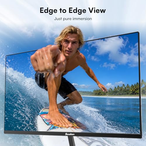 Image of Sealan 24 Inch Computer Monitor, FHD 1080P 100Hz VA Display with Built-in Speaker, HDMI DisplayPort, FreeSync HDR10, 98% sRGB, VESA Mountable Monitor for Home Office Gaming