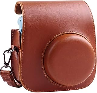 Protective & Portable Case Compatible with Fujifilm Instax Mini 11 Instant Camera with Accessories Pocket and Adjustable Strap. (Brown)