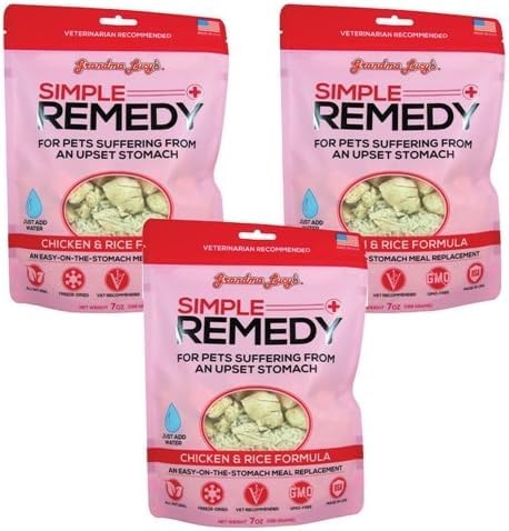 WLR Industries Grandma Lucy’s Simple Replacement Chicken & White Rice – 7 oz (Pack of 3) | Gentle Meal Topper or Full Meal | Freeze-Dried, Human-Grade Ingredients | Easy to Digest, Made in USA
