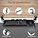 Ergonomic Keyboard Tray Under Desk Pull Out with Adjustable C-Clamp Mount, Slide-Out Computer Keyboard and Mouse Platform Drawer for Office and Home Typing (Black)