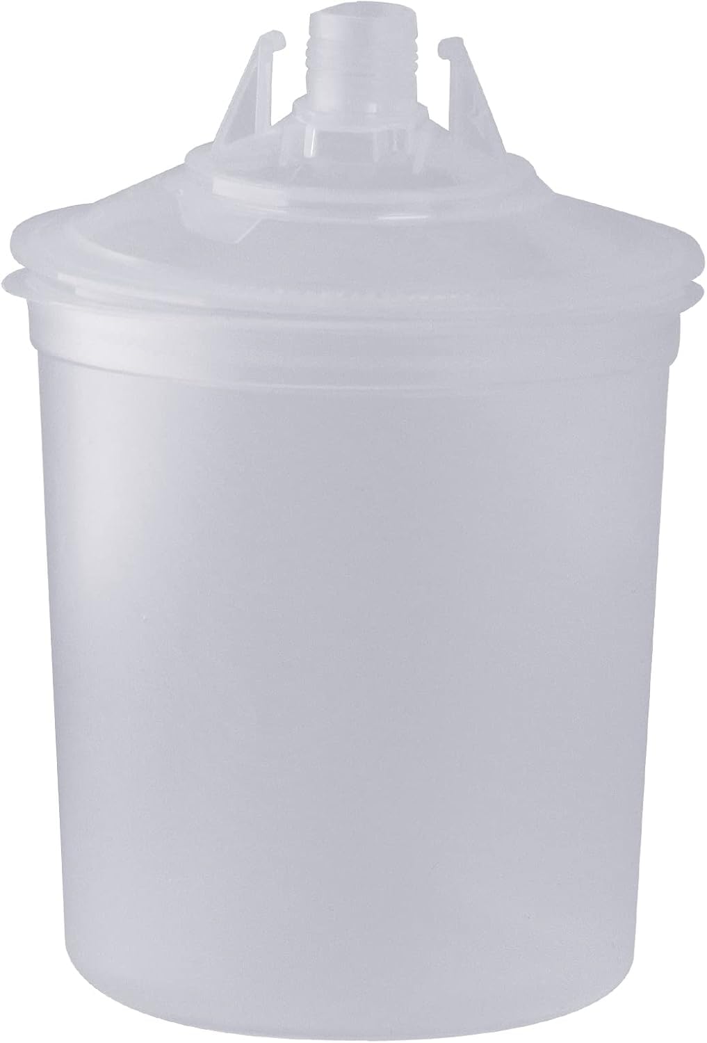 Lackierpistole Becher für Farbsprühsystem HVLP lackierpistole Druckluft Spritzpistole Farbsprühpistole Mit Deckel und Liner Kit, 50 Einwegdeckel und Liner, 10 Verschlussstopfen (600ML)