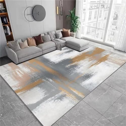 Tapis de chambre à coucher de salon simple et durable gris 160x210 - 2