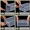 20 Pcs Clear Stackable Shoe Boxes - Fits Women's Size 9/10, Plastic Organizer For Closet, Dorm (11.8x7.5x3.7 In)