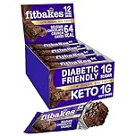 Fit bakes 64 Calories Belgian Chocolate Mini Bars (12x19g) Diabetic Chocolate Keto Snack, 1 Net Carb Low Sugar Crunch Cake, Diabetic Sweets Biscuits, Low Calorie Snack, No Added Sugar, Fitbakes