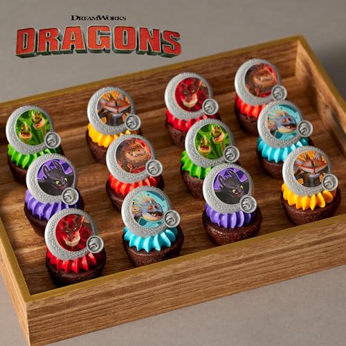 Bague anniversaire Dragons pour décorer les muffins d'enfant - 6