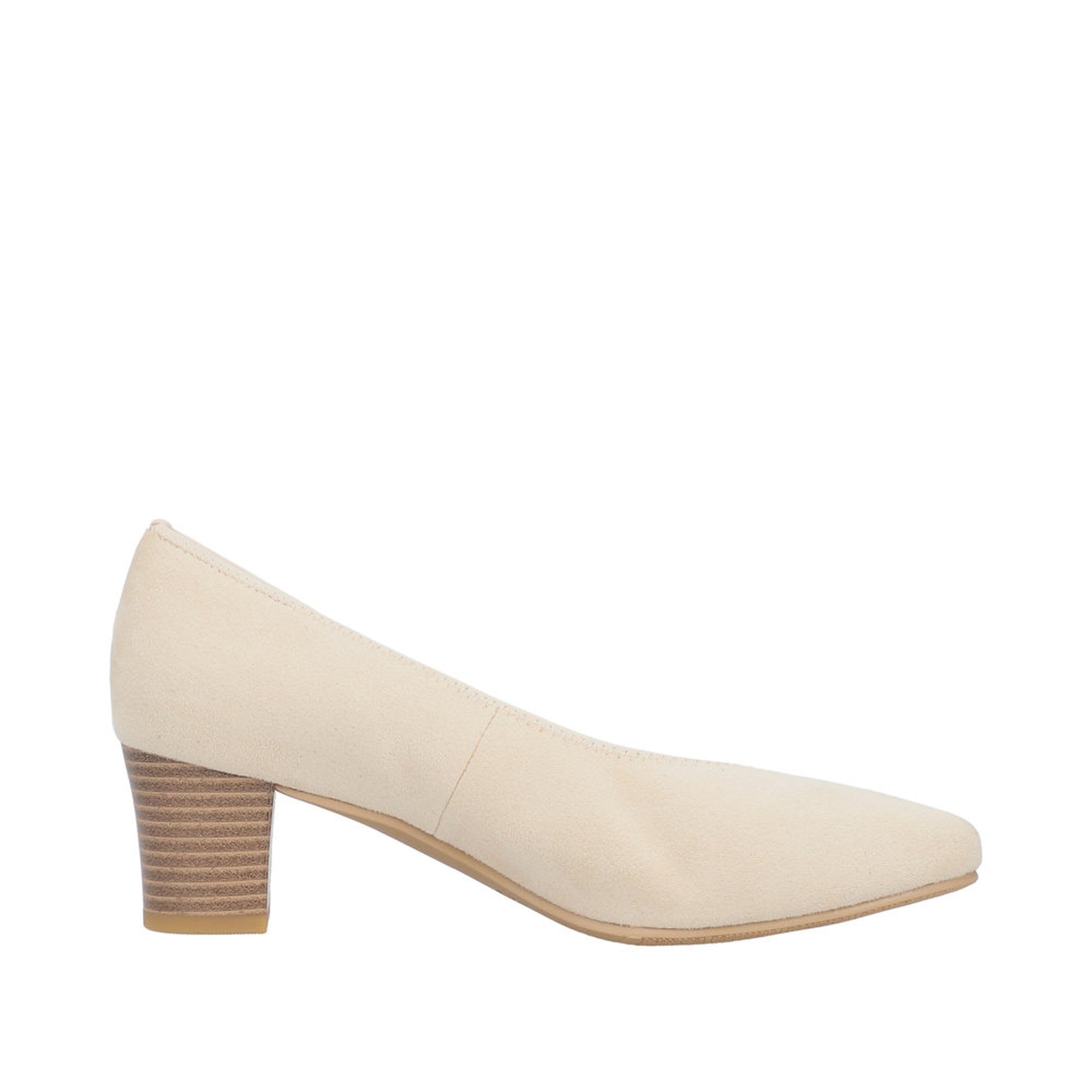 Rieker Damen Pumps mit runder Zehenform und Blockabsatz 44650, Größe:41 EU, Farbe:Beige