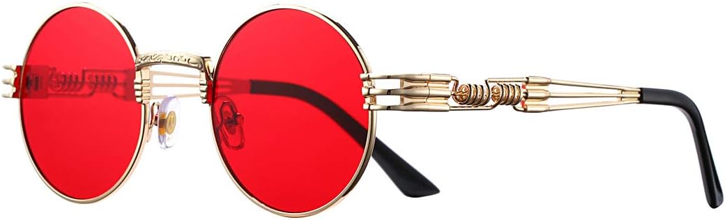 COASION Vintage Round Steampunk Sunglasses with Gold UK Ubuy