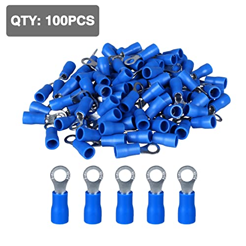 Dianqi LYDZ-RV2-4-100PCS Insulated Terminals Ring Electrical Wire Connectors thumb #4