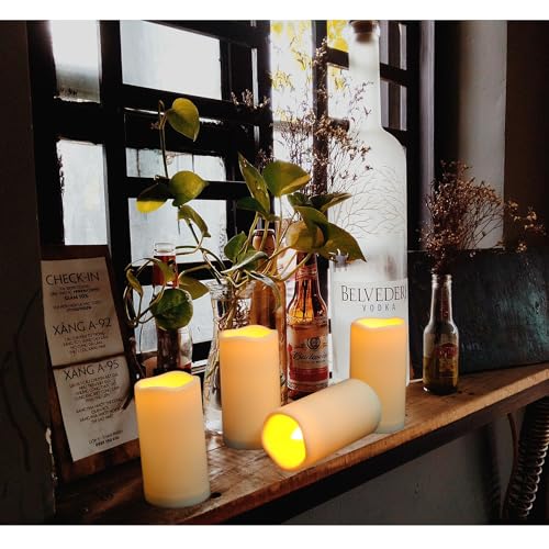 Biyanuo TAT-HL 2Pack Outdoor Plastic Flameless Candles With Remote Control And Timer thumb #1