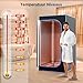 SereneLife Portable Sauna Box for Home, Infrared Sauna Tent with Heated Foot Pad and Folding Chair, Remote Control In-Home Spa, 35