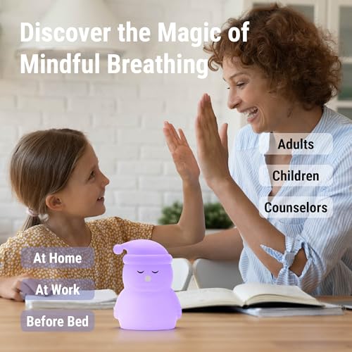 Breathing Pal 'Santi'- Mindfulness Breathing Light, Guided Visual Meditation Breathing Light, Anxiety Relief Items for ADHD/Calm Down Corner/Meditation/Sleep Aid for Adult&Kid - Image 6