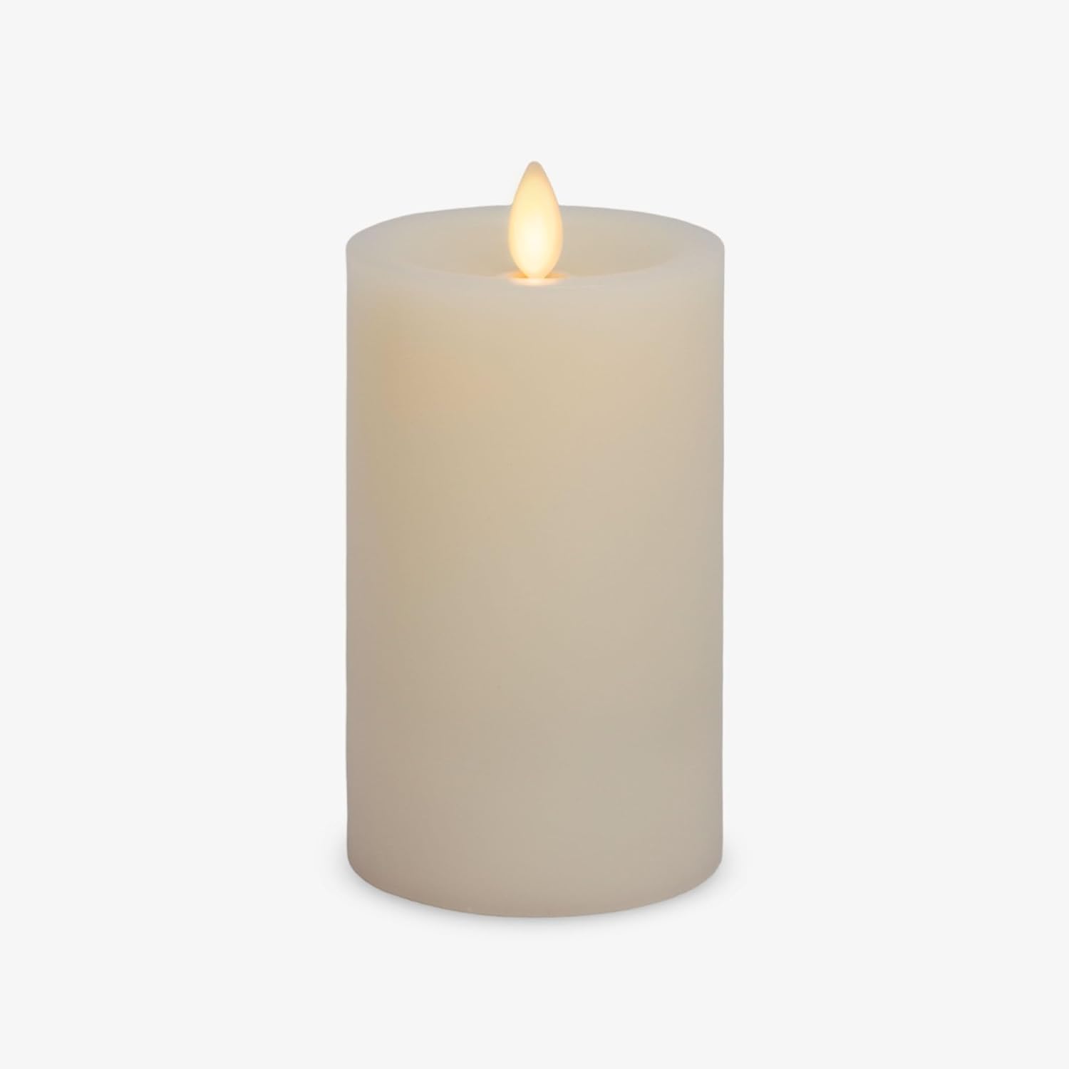Luminara - Flameless LED Battery Operated Flickering Pillar Candles - Pearl Ivory - Pack of 1-3x5.5 - Realistic Moving Flame Real Wax Indoor/Outdoor