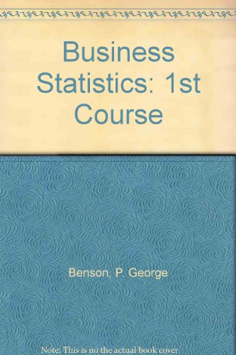 A first course in business statistics 0895170221 Book Cover