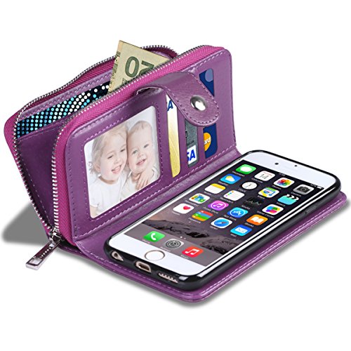 Vofolen Case for iPhone XR Case Wallet Card Holder Sliding Cover Credit Card Slot ID Pocket Dual Layer Protective Hard Shell Rugged TPU Hybrid Bumper Armor Case for iPhone XR 10R