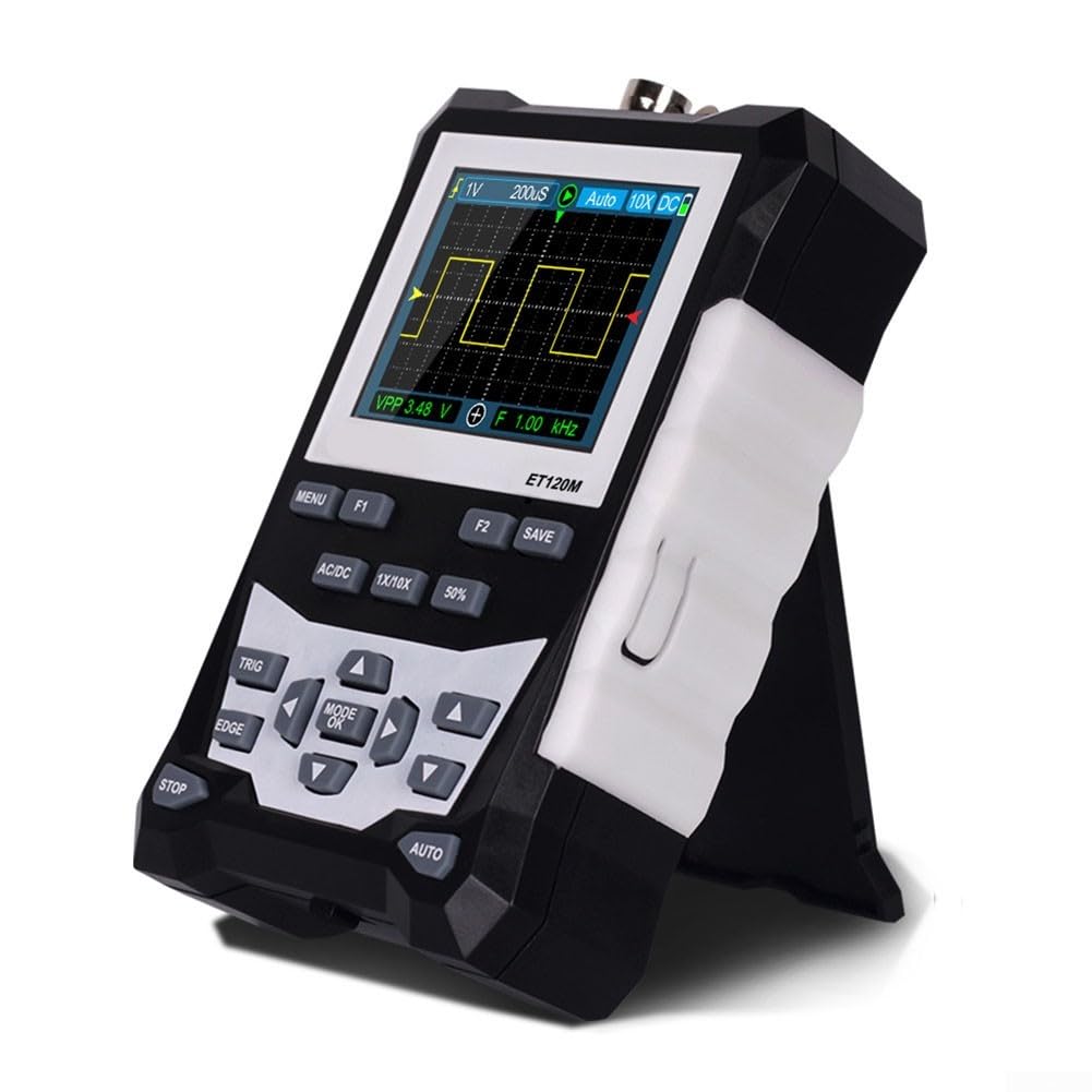 Hand-Oszilloskop ET120M, 120 MHz analoge Bandbreite, 500 MSa/s Echtzeit-Abtastung, 6,1 cm Display, automatische Messfunktion