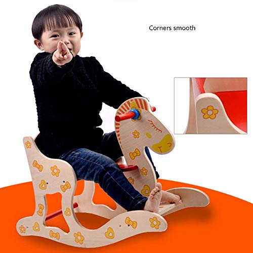 ZhaoXH-Schaukelpferd Hölzerne Rocker Kinder Kinder Schaukelpferd Spielzeug Kleinkind Schaukelstuhl Kind Schaukeltier mit… – Bild 5
