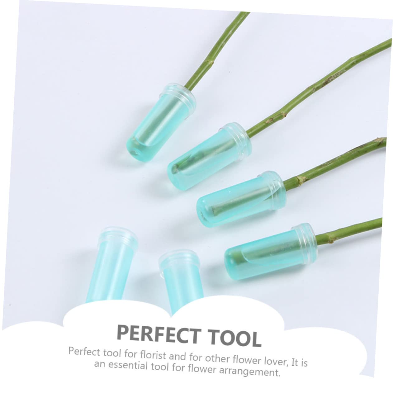 Gogogmee Flower Water Storage Test Tube Set 90pcs Plastic Vials for Flower Arrangement Plant Hydration